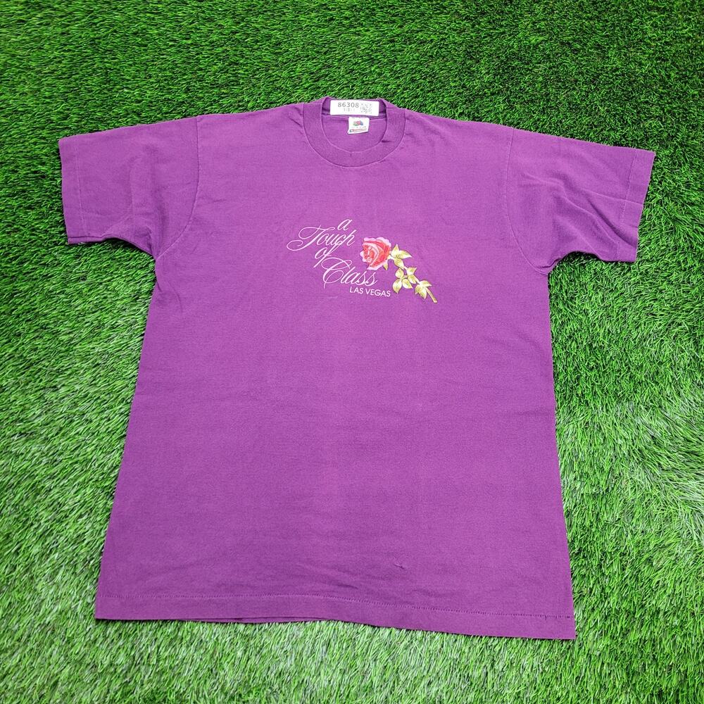 Vintage 90s Touch-of-Glass Rose Shirt Womens XL 22x29 Las-Vegas